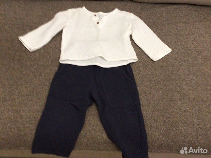 Детский муслиновый летний костюмчик