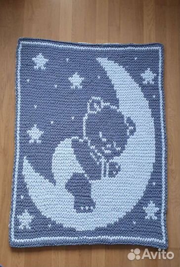 Детский плед ручной работы из Alize puffy more