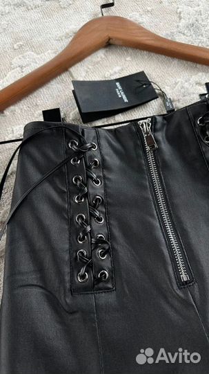 Кожаные стильные брюки YSL