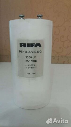 Конденсаторы rifa 3300mF 350VDC