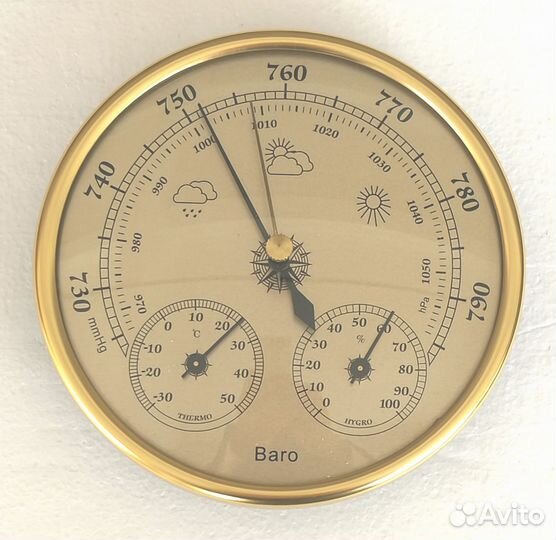 Барометр стрелочный, термометр, гигрометр