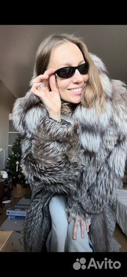 Щуба длинная песец винтаж