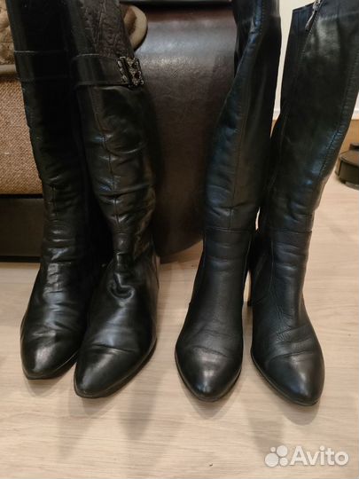 Туфли сапоги tervolina 38-40 размер кожа черные