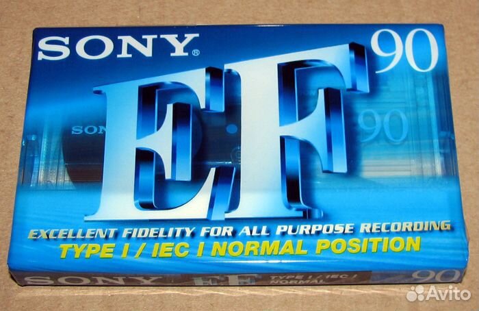 Аудиокассета Sony EF 90 новая запечатанная