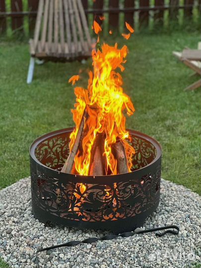 Костровая чаша с дизайном