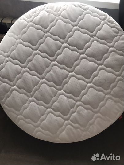 Матрас круглый детский круг, чехол, простынь