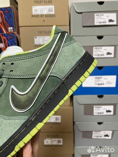 Nike Concepts x Dunk Low SB 'Green Lobster', зелен