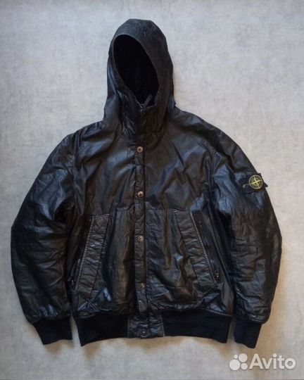 Stone island mussola gommata garment dyed jacket