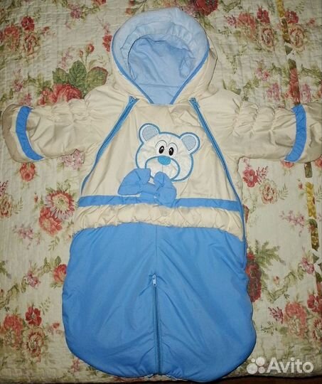 Комбинезон-трансформер от 0 до 1.5 лет+ шапка