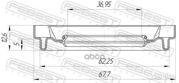 Сальник полуоси mazda 3 BK 2003-2008/38*62*5*12.6