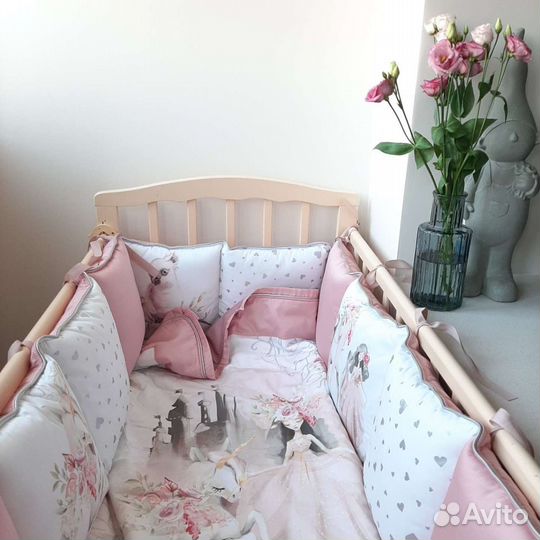 Бортики в детскую кроватку/подарок на выписку