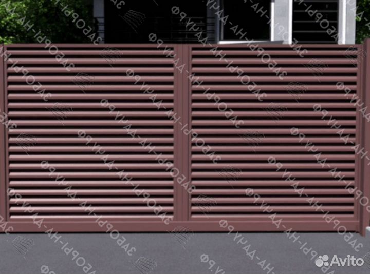 Забор жалюзи металлический