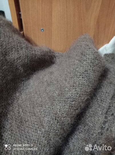 Платок из козьего пуха ручная работа новый теплый