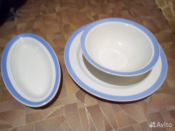 Набор блюдо 35 см, салатник, селёдочница из СССР