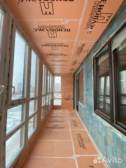 Демонтаж, Остекление, Утепление балконов