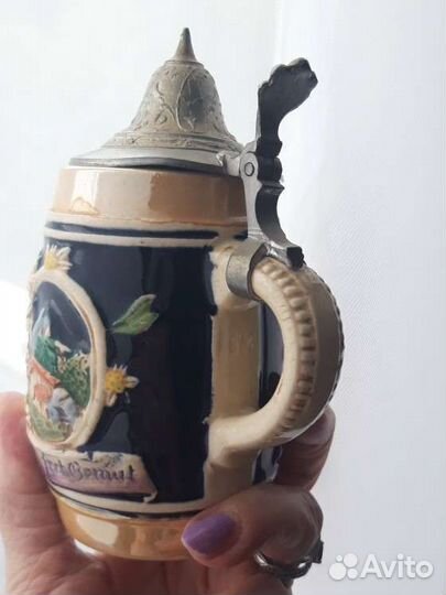 Пивная кружка с крышкой