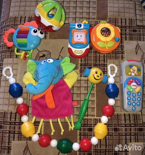 Игрушки.Конструктор в тележке,пальчиковый театр