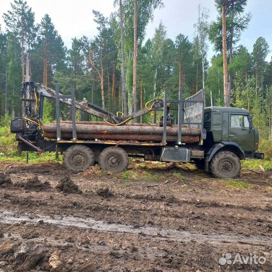 Лесовоз (сортиментовоз) КАМАЗ 43101 с КМУ Велмаш-С, 1993