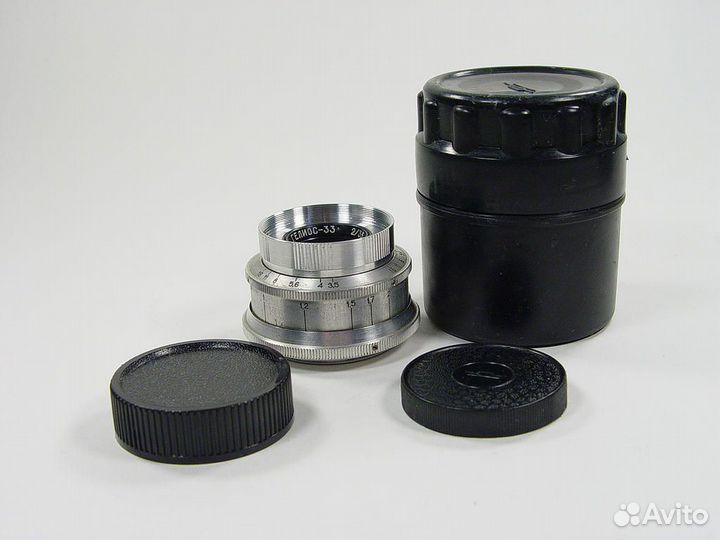 Кино объектив Гелиос-33 2/35 адаптирован на М39