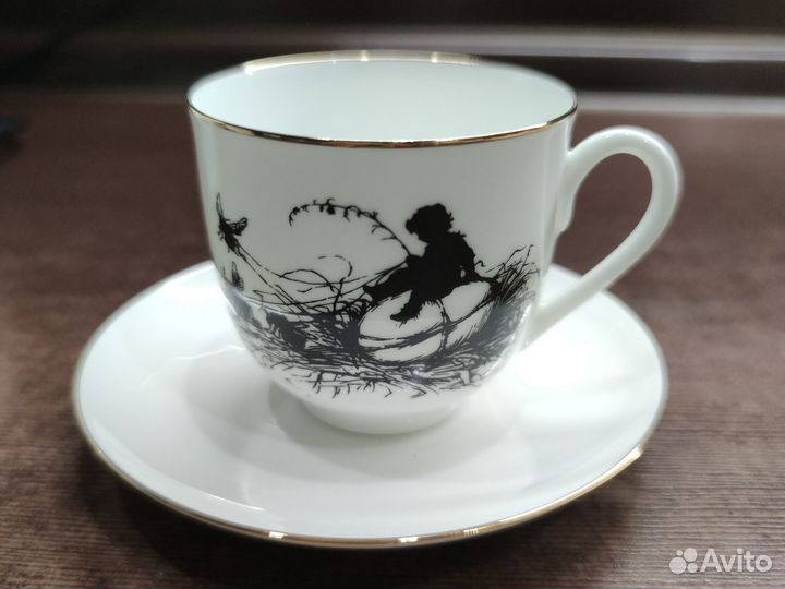 Кофейная пара лфз костяной фарфор новая