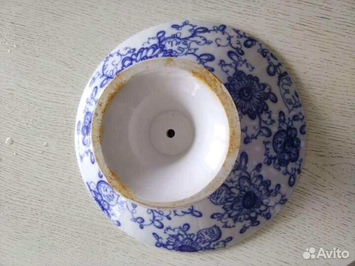 Ваза для фруктов гжель