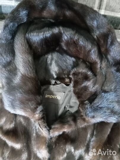 Шуба норковая с капюшоном