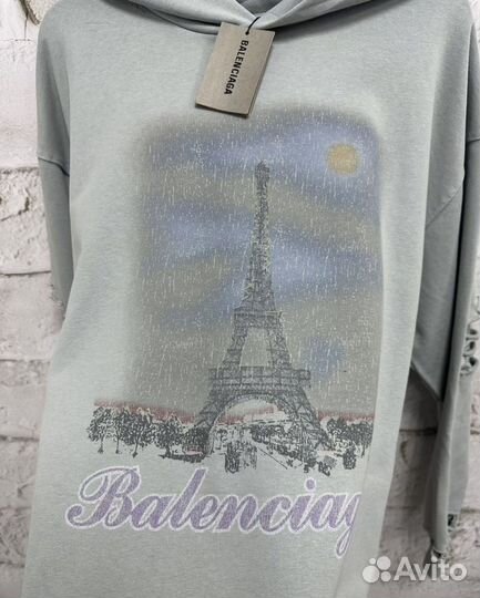 Худи balenciaga paris moon oversize L