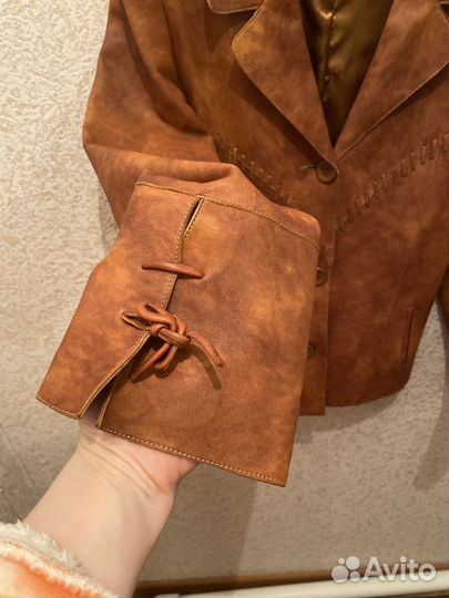 Пиджак натуральная кожа