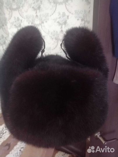Норковая шапка мужская бу