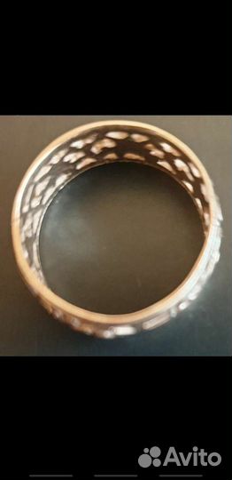 Кольцо р.17,серебро 925 пробы, с позолотой