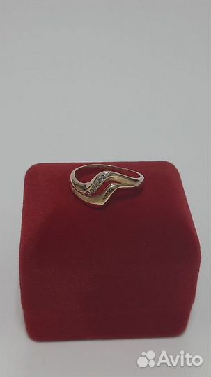 Е.О. Кольцо с камнями, золото 585, (id 61430)