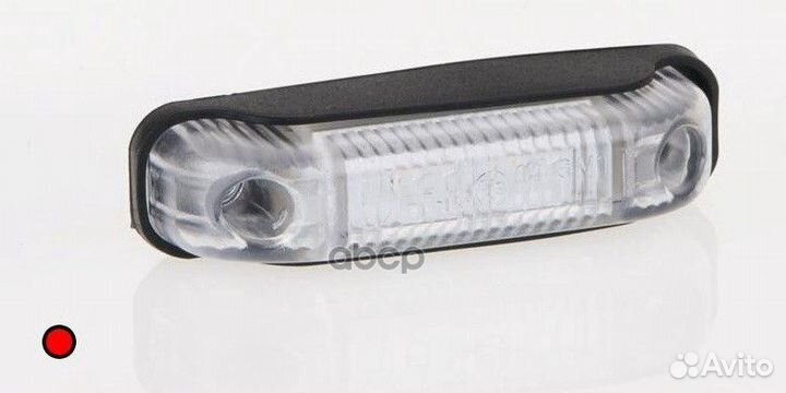 Фонарь габаритный красный, LED, 80х18 с проводом