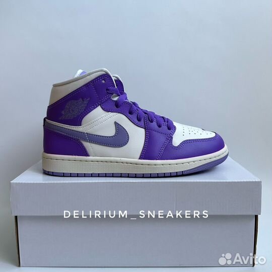 Air Jordan 1 Mid Action Grape W BQ6472-504 purple