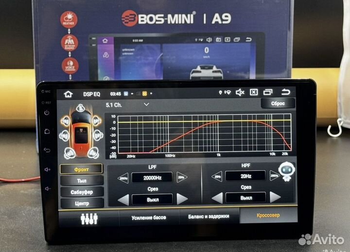 Магнитола Android Bos-Mini A9 6/128 +сим карта 4G