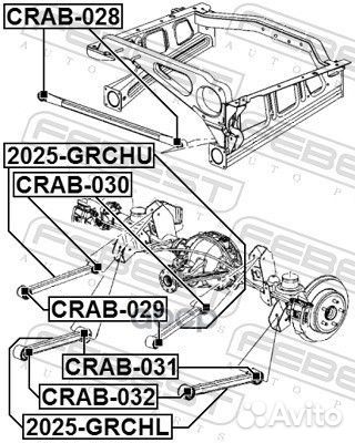 Сайлентблок задн верхн продольной тяги jeep GRA