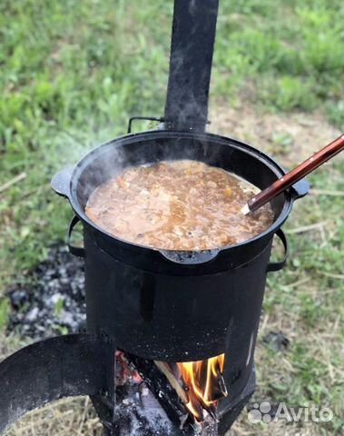 Печь для казана 10л с трубой