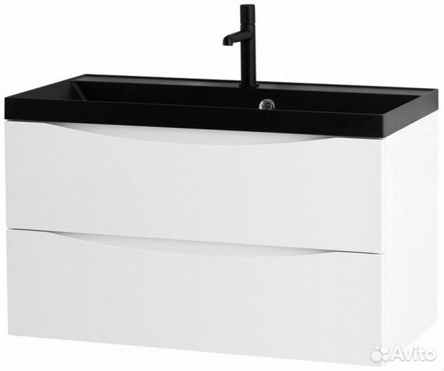 Мебель для ванной BelBagno Marino 80-BB800/450-LV-ART-AST-nero Bianco Lucido