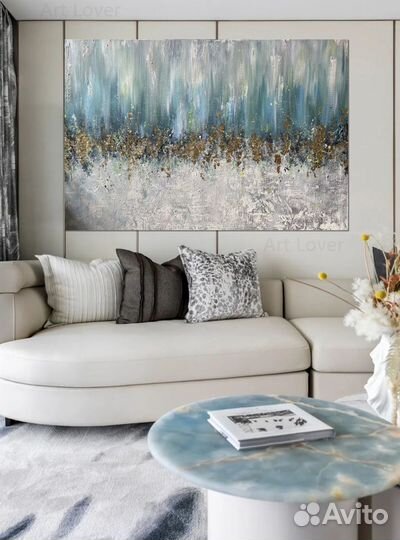 Интерьерная картина на холсте 100х150 абстракция