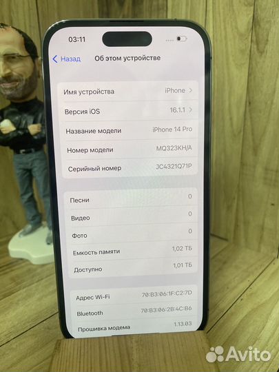 iPhone 14 pro 1tb deep purple Новый Активированный