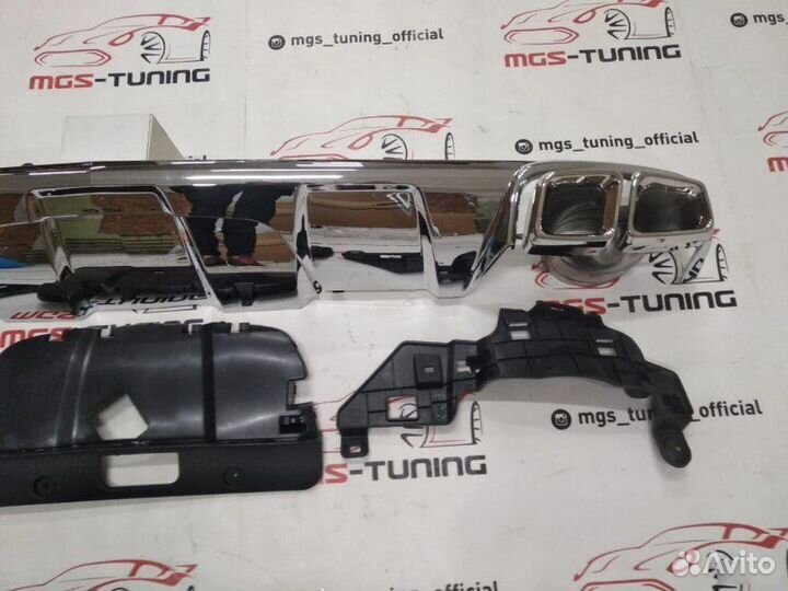 Диффузор с насадками Mercedes Benz GL63 AMG W166