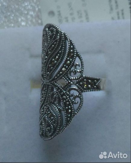 Серебряное кольцо, 18,5 -19 размер