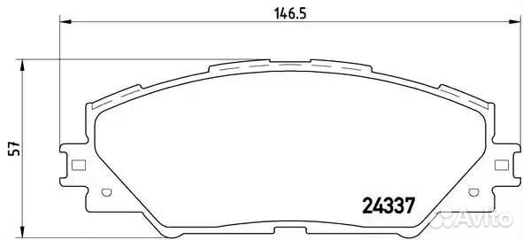 Колодки дисковые п. \ toyota rav iv 2.0vvt-i / 2.2