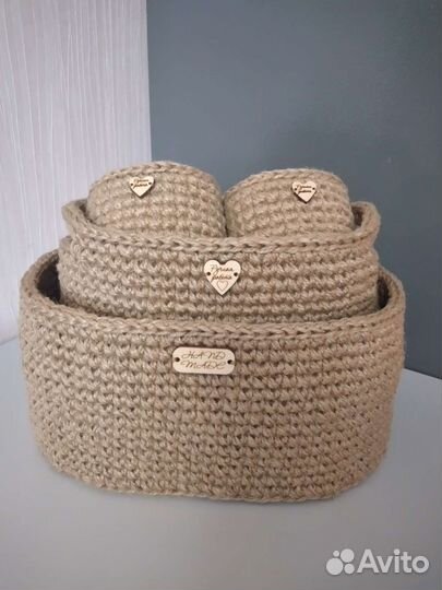 Корзины из джута для хранения
