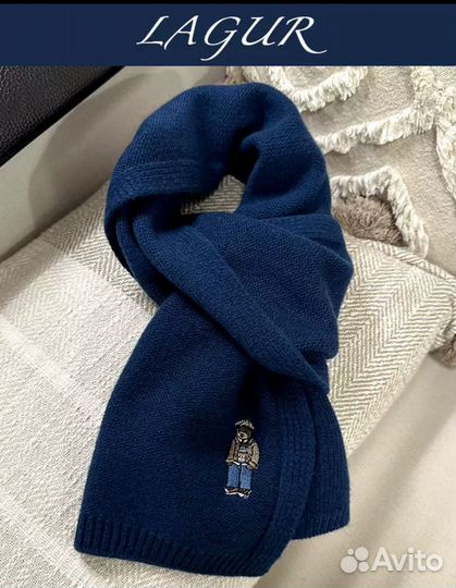 Премиум женский шарф с мишкой Polo Ralph Lauren