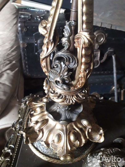 Ваза для фруктов 19 век,бронза,золото