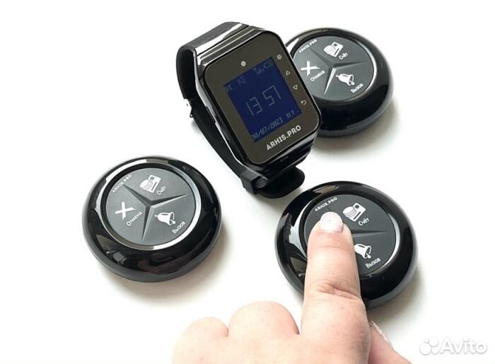 Кнопка вызова официанта/кальянщика с часами