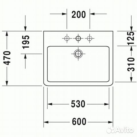 Раковина Duravit Vero 60 см 045460