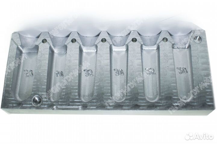 Форма для литья грузил фидерной кормушки от 20 до