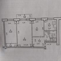 3-к. квартира, 55,3 м², 5/5 эт.