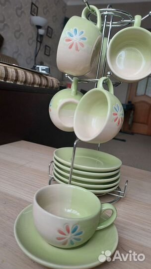 Кофейный сервиз на 6 персон новый